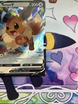Pokemon TCG Eevee v Ultra Rare Colorless Holo Crown Zenith Card #108/159 - Image 5