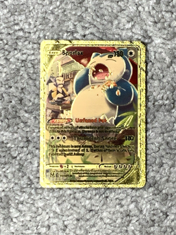 Snorlax HP150 Unfazed Fat Rare Gold Accent Foil Fan Art Cards - Image 1