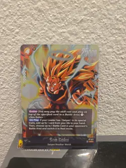 Dragon Ball TCG Promo Card Son Goku HoloFoil FP-077 Fusion World - Image 1