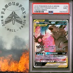 2019 Pokemon Unified Minds Mega Sableye Tyranitar GX 126/236 PSA 9 Mint Pokemon - Image 1