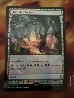 MTG Magic: The Gathering Foil Fire-Lit Thicket Zendikar Expeditions LP - Image 1