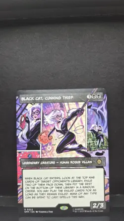 Black Cat, Cunning Thief (Borderless) #222 (NM) Spider-Man SPM Magic MTG - Image 1