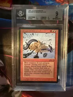 1993 Arabian Nights Magnetic Mountain BGS 9 Mint MTG Magic the Gathering - Image 2