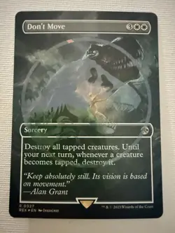 MTG Don't Move (Borderless) Emblem SURG Foil Jurassic World Lost Caverns Ixalan - Image 4