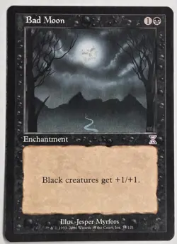 Bad Moon Time Spiral Time Shifted Magic The Gathering MTG Black Enchantment - Image 1