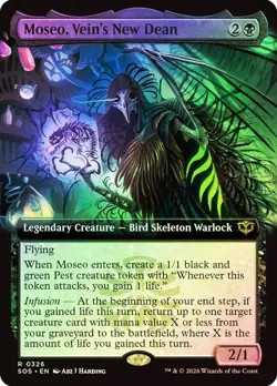 SOS Foil Extended Art MOSEO VEIN'S NEW DEAN 1x Secrets of Strixhaven MTG NM - Image 1