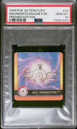 PSA 10 Magnemite/Magneton Pokemon Action Flipz Series One #26 - Image 1