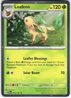 Leafeon (Cosmo Promo) 005/131 Rare Prismatic Evolutions Pokemon Holo Near Mint - Image 1