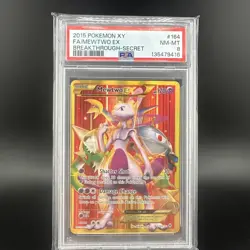 Mewtwo EX 164/162 Full Art Pokemon XY Breakthrough #164 NM-MT PSA 8 Secret Rare - Image 1
