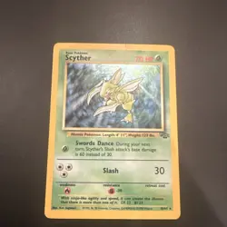 Pokemon Scyther 10/64 Jungle Holo Rare Unlimited 70 HP Basic Card - Image 1