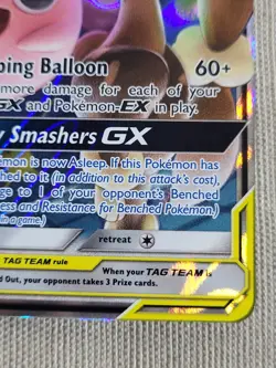 Mega Lopunny & Jigglypuff GX 165/236 SM Cosmic Eclipse Tag Team Holo Pokemon TCG - Image 5