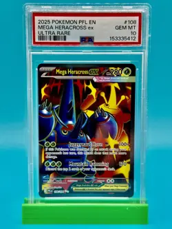 PSA 10 - 2025 Pokemon PFL Mega Heracross ex Ultra Rare #108 - Image 1