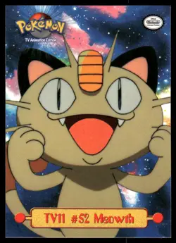 1999 Topps Pokemon TV Animation Edition Series 1 Meowth Foil #TV11 - Image 1