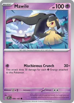 Mawile 089/197 Common Pokemon SV03: Obsidian Flames NM - Image 1