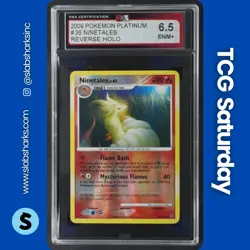 2009 POKEMON PLATINUM #36/127 NINETALES REVERSE HOLO KSA 6.5 - Image 1