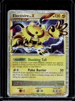 2007 Pokemon Diamond & Pearl Mysterious Treasures Electivire LV.X Holo #121/123 - Image 1