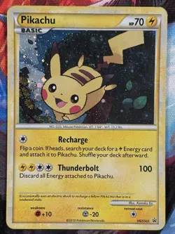 Pokemon - Pikachu HGSS03 - Heart Gold Soul Silver Black Star Promo - DMG - Image 1
