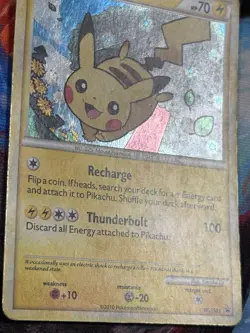 Pokemon - Pikachu HGSS03 - Heart Gold Soul Silver Black Star Promo - DMG - Image 2