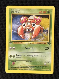 Pokemon Paras 59/64 (1st Edition) Jungle *Near Mint* - Image 1