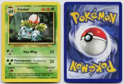 IVYSAUR 30/102 UNCOMMON BASE SET UNLIMITED POKEMON LP - Image 3