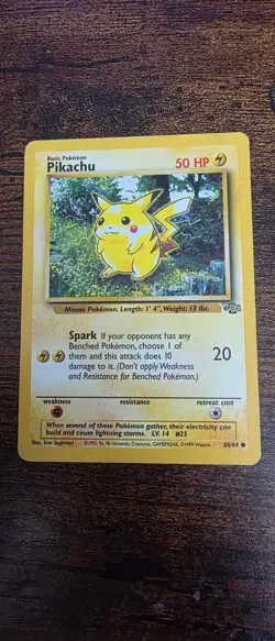 Pikachu 60/64 Common Jungle Pokemon Lightly Played - Image 1