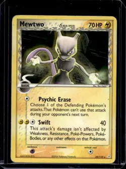 2006 Pokemon EX Holon Phantoms Mewtwo Delta Species #24/110 - Image 1