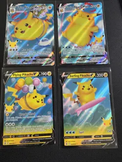 Celebrations Pokemon TCG Pikachu V Vmax Flying Surfing - Image 1
