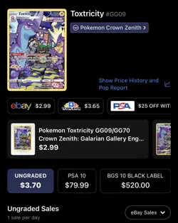Toxtricity Full Art, Pokemon Near Mint, Crown Zenith, Ultra Rare, GG09/GG70 - Image 5