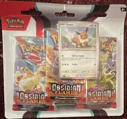 Pokemon TCG Scarlet & Violet Obsidian Flames Booster blister Eevee Promo - Image 1