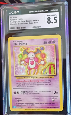 CGC 8.5 Mr. Mime 013/034 Trading Card Game Classic Holo English Pokemon TCG - Image 1