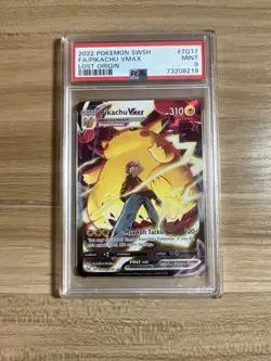 Pokemon 2022 Lost Origin Full Art Trainer Gallery Pikachu VMAX #TG17 PSA Mint 9 - Image 1