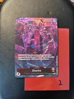 OP09-001 Shanks (2nd Anniversary Leader Alt) ONE PIECE Card TCG NM English - Image 1