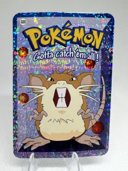 Raticate #20 - Vintage Vending Machine Prism Sticker 2000 - Pokemon Card - Image 1