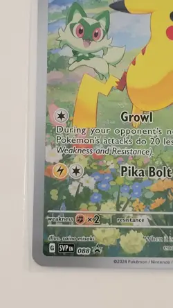 Pokemon TCG Pikachu 088 Scarlet & Violet Promo Holo Card English 2024 - Image 3