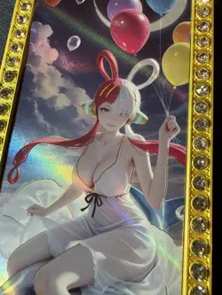 Goddess Uta Balloon Premium Metal Diamond Card Waifu Doujin One Piece Character - Image 2