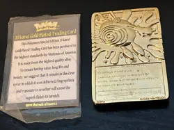 Vintage POLIWHIRL BK Pokemon 23k Gold Plated Card & Certificate of Authenticity - Image 2