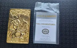 1999 Nintendo Burger King 23K Gold Plated CHARIZARD Trading Card w/ CoA - Image 1