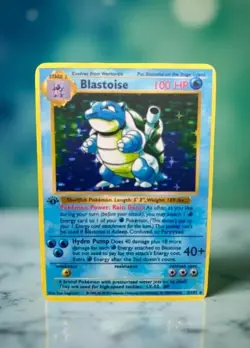 Blastoise 1st edition Gold Pokemon Card Collectible - Image 1
