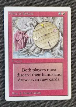 MTG Wheel of Fortune, Unlimited Edition, Lightly Played Condition - Image 1