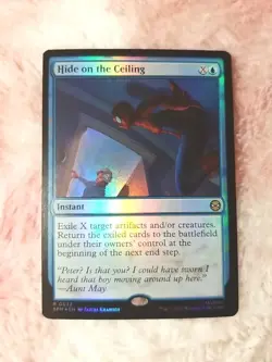 MTG Hide on the Ceiling FOIL #0032 Marvel's Spider-Man Magic The Gathering - Image 1