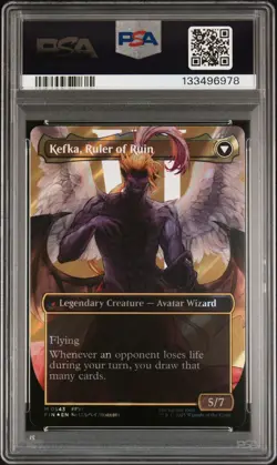 Magic the Gathering: Kefka, Court Mage #0543 (Borderless) (Surge Foil) | PSA10 - Image 2
