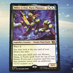 Mikey and Don Party Planners - Teenage Mutant Ninja Turtles - MTG #157 - Rare - Image 1