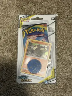 Pokemon TCG - Sun & Moon Cosmic Eclipse Single Booster Blister Pack (Terrakion - Image 1