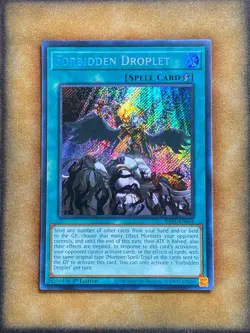 Yugioh Forbidden Droplet RA01-EN064 Secret Rare 1st Ed NM - Image 1