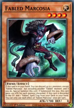 x3 Fabled Marcosia - BLVO-EN018 - Common - 1st Edition Yu-Gi-Oh! M/NM - Image 1