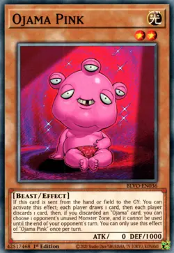 x3 Ojama Pink - BLVO-EN036 - Common - 1st Edition Yu-Gi-Oh! M/NM - Image 1