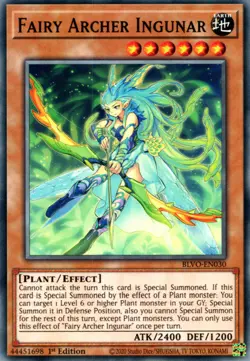x3 Fairy Archer Ingunar - BLVO-EN030 - Common - 1st Edition Yu-Gi-Oh! M/NM - Image 1