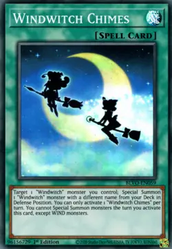 x3 Windwitch Chimes - BLVO-EN059 - Super Rare - 1st Edition Yu-Gi-Oh! M/NM - Image 1