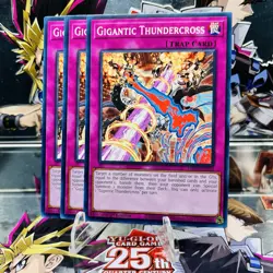 3x Yugioh Playset Gigantic Thundercross MP24-EN329 Common 1st Ed Near Mint - Image 1