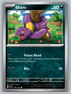 Ekans #100/162 SV05: Temporal Forces Common - Pokemon Cards E53 - Image 1